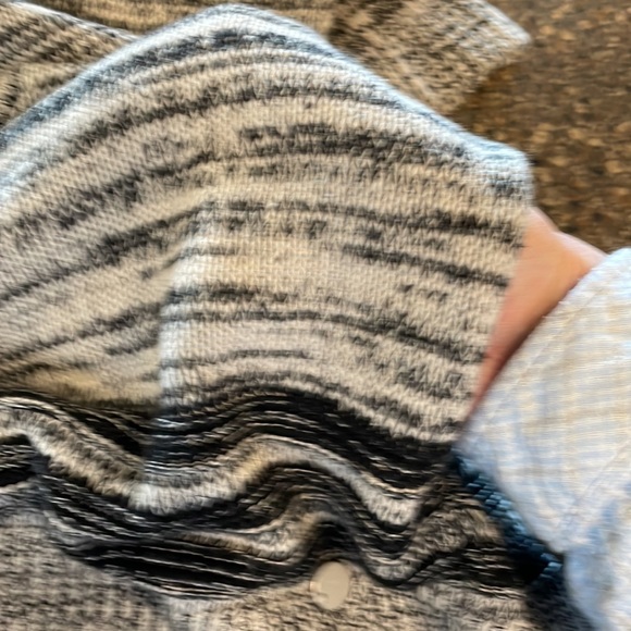 A|X Armani Exchange Black/Grey Button Up Sweater Cardigan Coat Size M - Picture 12 of 12